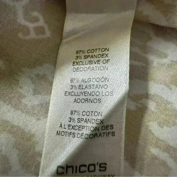 Chico’s Women’s Top Size 0 Small Long Sleeve Button Up Beige High Low Tunic - Picture 11 of 14